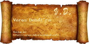 Veres Debóra névjegykártya